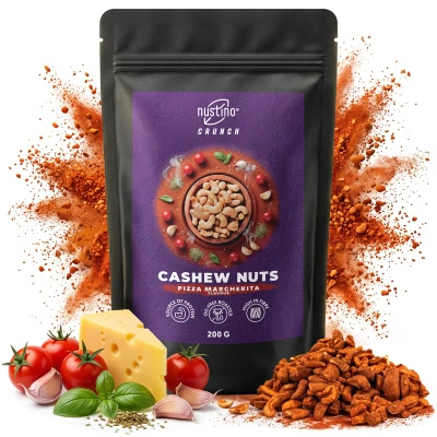 Nustino Crunch – Geröstete Cashewkerne – Pizza Margherita Flavour 200 g