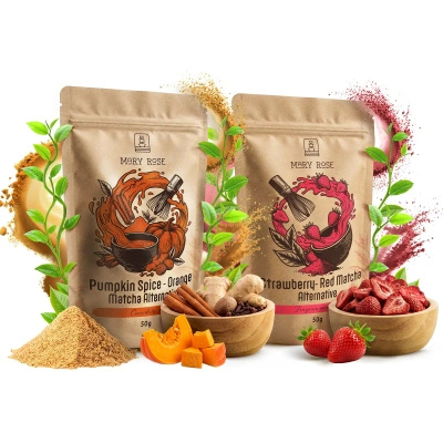 Set farbiger Matchas: Red Matcha + Orange Matcha