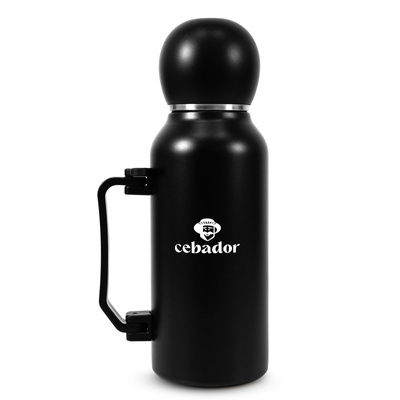 YerbaGo – Thermos mit Kalebasse und Bombilla 1,3 L – schwarz