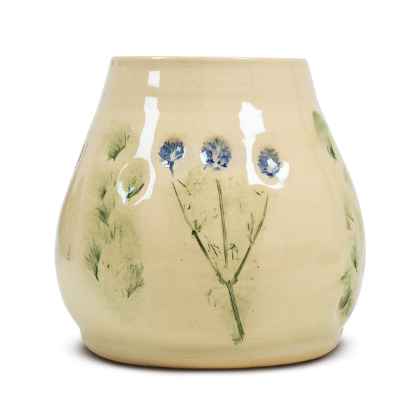 Keramische Mate Becher Flora Blue 300 ml – Crater-Serie