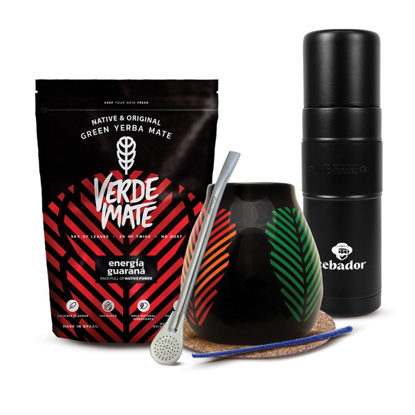 Mate Tee Set Verde Mate 400g 0,4kg Yerbomos XL + Kalebasse + Bombilla
