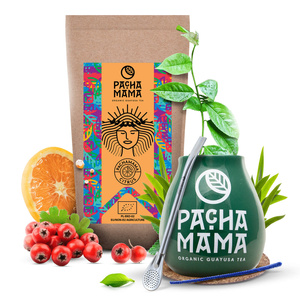 Set Guayusa Pachamama Citrus 100g + Kalebasse + Bombilla