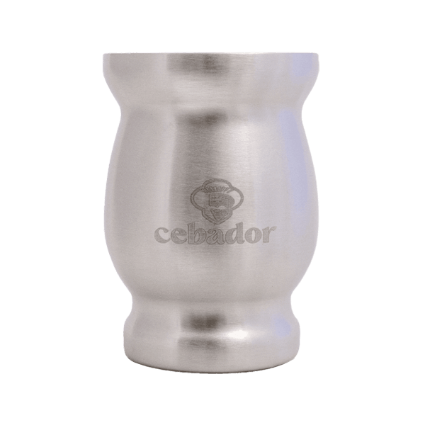 TermoMate Cebador – Thermobecher für Mate Tee – 190 ml (silber)