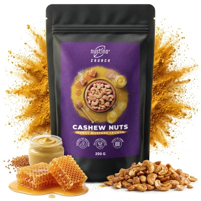 Nustino Crunch – Geröstete Cashewkerne – Honey Mustard Crunch 200 g