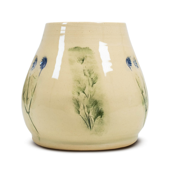 Keramische Mate Becher Flora Blue 300 ml – Crater-Serie