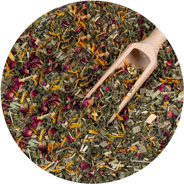 Geschenkset für Wurzelchakra (Muladhara): Chakra-Tee + Räucherstäbchen + Kerze