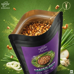 Nustino Crunch – Geröstete Cashewkerne – Spring Green Onion 100 g