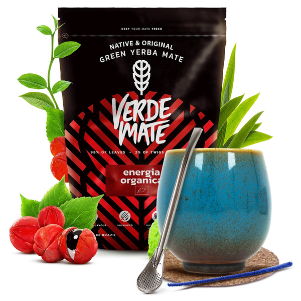 Mate Tee Set Verde Mate 400g 0,4kg Kalebasse + Bombilla