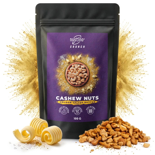 Nustino Crunch – Geröstete Cashewkerne – Golden Salted Butter Flavour 100 g