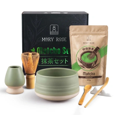Geschenkset: Matcha + Matchawan + Bambuszubehör