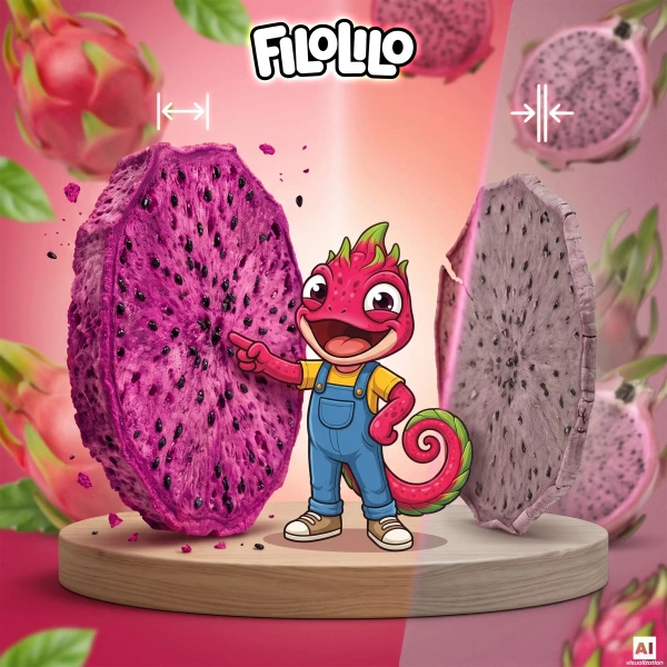 FiloLilo – Gefriergetrocknete Drachenfrucht (Scheiben) 100 g
