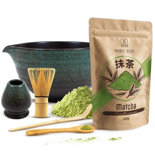 Matcha-Tee-Aufbrühset: Matcha 100g + Zubehör