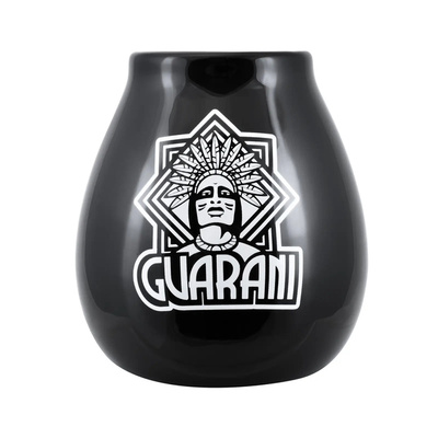 Guarani Mate Becher aus Keramik - Schwarz - 350ml