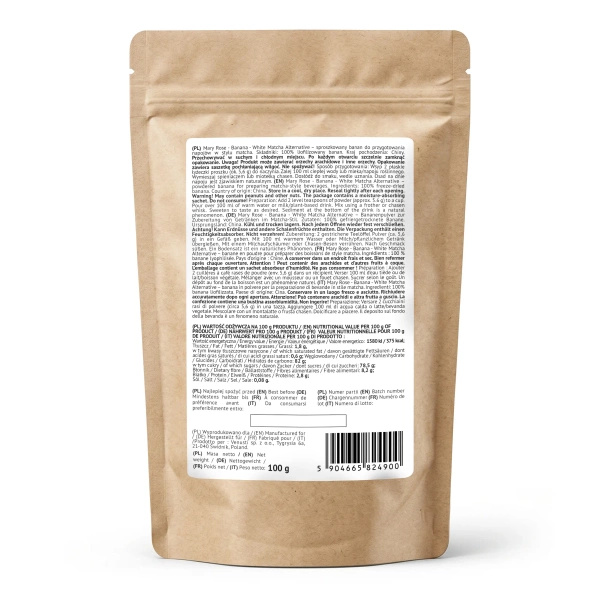 Mary Rose – White Matcha Alternative – Banane (Pulver) 100 g