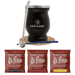 Mate Tee Set: Proben El Fuego 3x50g + TermoMate + Bombilla