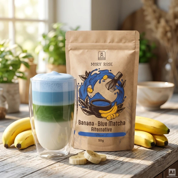 Mary Rose – Blue Matcha Alternative – Banane (Pulver) 50 g