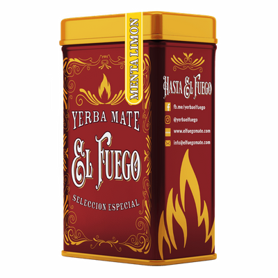 Yerbera – Metalldose + El Fuego Menta Limon 0,5 kg