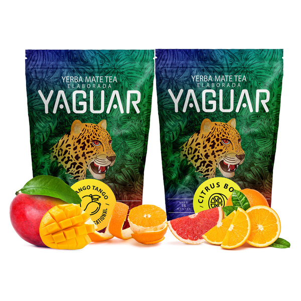 Yerba Mate Yaguar fruchtig Citrus Mango 2x500g 1kg