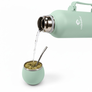 YerbaGo – Thermos mit Kalebasse und Bombilla 1,3 L – pistazie