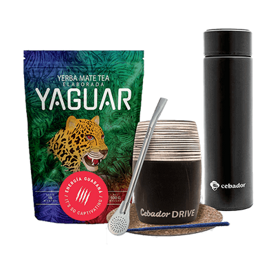Set Yerba Yaguar Energia Mate Becher Drive Thermosflasche 0,5kg