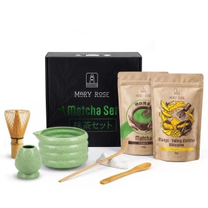 Geschenkset für bunten Matcha Latte: Matcha + Yellow Matcha + Zubehör