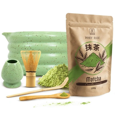 Matcha-Tee-Aufbrühset: Matcha 100g + Zubehör