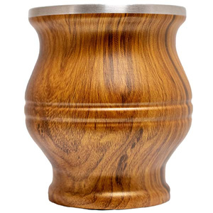 TermoColador – Mate‑Becher + Sieb + Bombilla – Holzfarbe