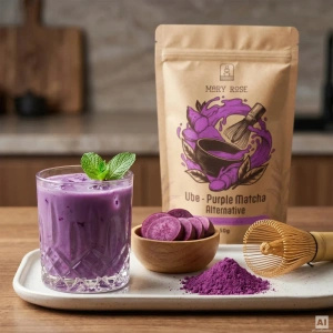 Set farbiger Matchas: Purple Matcha + Blue Matcha