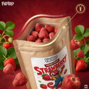 FiloLilo – Gefriergetrocknete ganze Erdbeeren 100 g