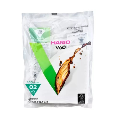 Papier-Kaffeefilter für Dripper Hario V60-02 (100 Stücke)