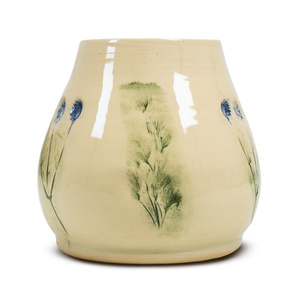 Keramische Mate Becher Flora Blue 300 ml – Crater-Serie