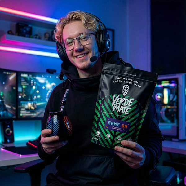 Mate Tee Set Verde Mate Game On 400g 0,4kg Kalebasse + Bombilla