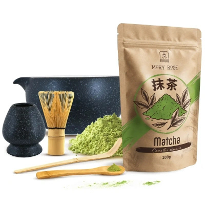 Matcha-Tee-Aufbrühset: Matcha 100g + Zubehör