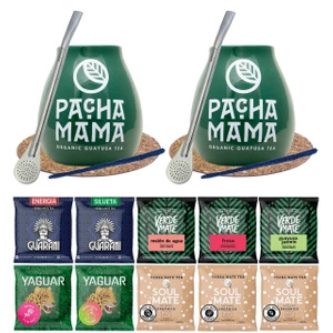 Set für zwei Personen Yerba Mate Mate Becher Bombilla 10x50