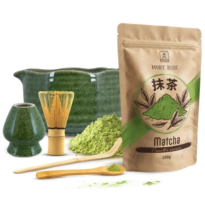 Matcha-Tee-Aufbrühset: Matcha 100g + Zubehör
