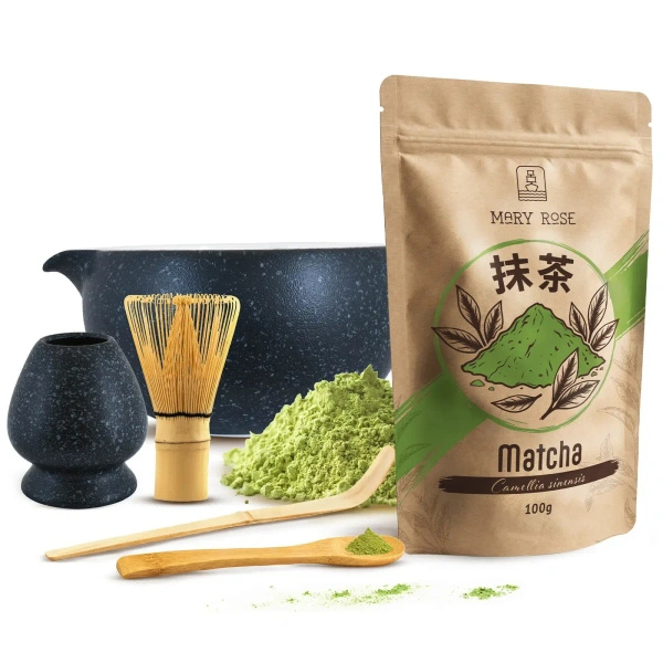 Matcha-Tee-Aufbrühset: Matcha 100g + Zubehör