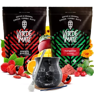 Verde Mate Tee Set Keramik Kalebasse Bombilla