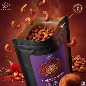 Nustino Crunch – Geröstete Cashewkerne – Hot & Bold Chilli 100 g