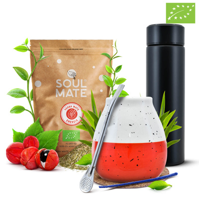 Mate Tee Set Soul Mate Energia 500g + Thermoskanne