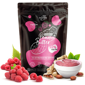 Erdnussbutterpulver-Set Nustino: Raspberry + Salted Caramel + Matcha 3x400g