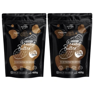 Erdnussbutterpulver-Set Nustino: Classic + Chocolate 2x400g