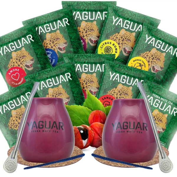 Yerba Mate Probierset für zwei Personen 10x50g