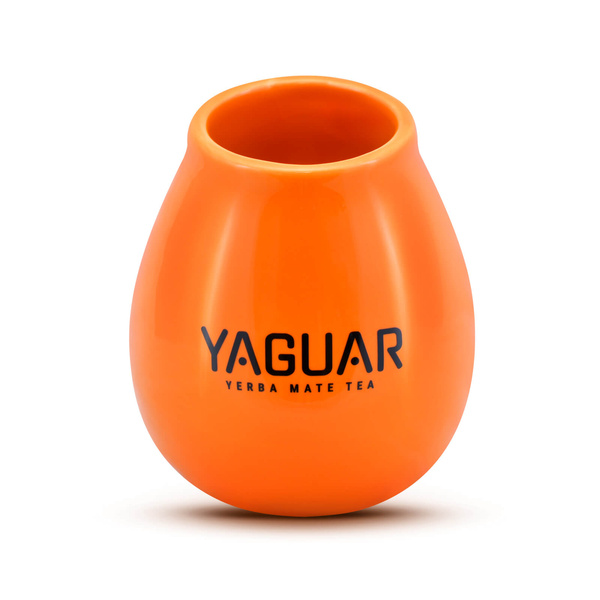 Yaguar Mate Becher aus Keramik - 350ml-Orange