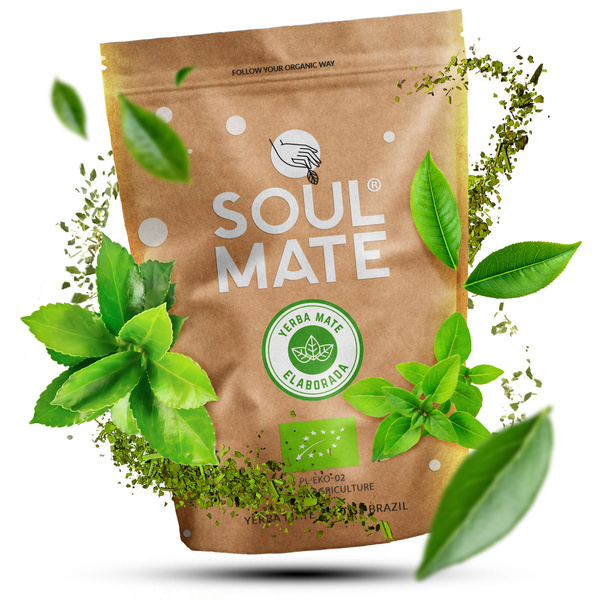 Mate Tee Set Soul Mate Elaborada 500g 0,5kg Yerbomos + Kalebasse + Bombilla
