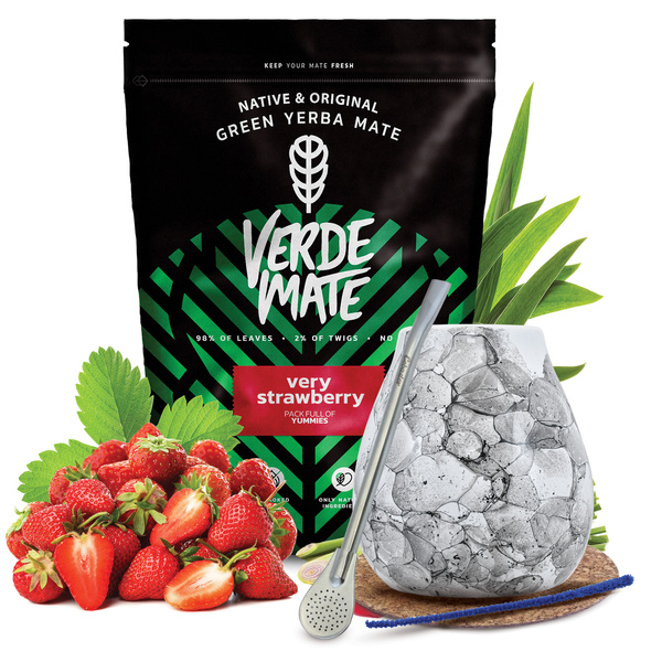 Mate Tee Set Verde Mate 500g 0,5kg Kalebasse + Bombilla