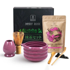 Geschenkset zur Zubereitung von Pink Matcha