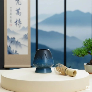 Geschenkset: japanischer Premium-Matcha + matchawan + Bambuszubehör
