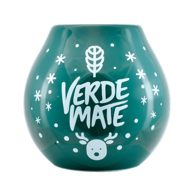 Keramischer Mate Becher mit dem Logo Verde Mate - Winter Time 350 ml